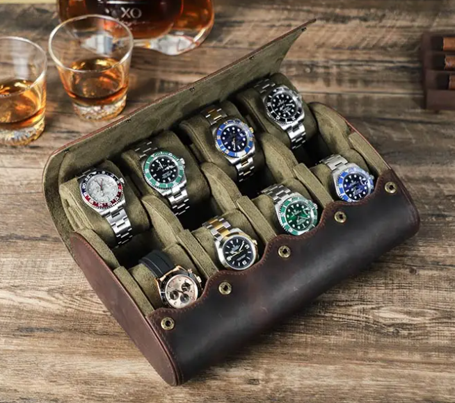 Étui de Voyage - Cuir Tradition™ - 8 montres
