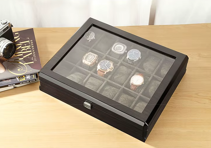 Boîte à Montre - Maître du Temps Noir™ - 18 montres
