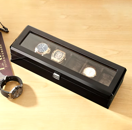 Boîte à Montre - Maître du Temps Noir™ - 6 montres