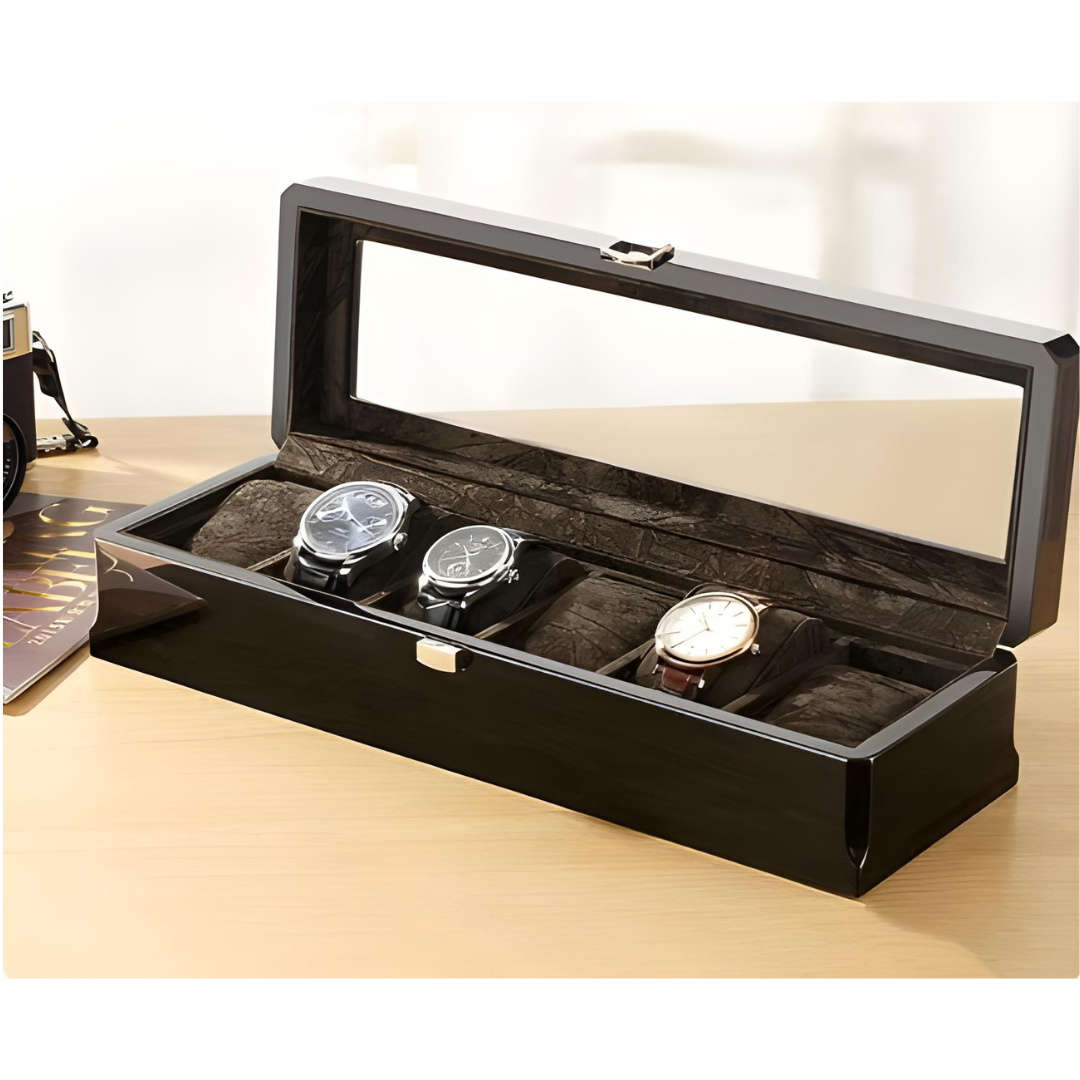 Boîte à Montre - Maître du Temps Noir™ - 6 montres